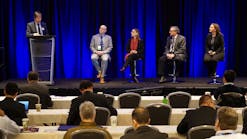 The Optics Panel (left to right: Moderator Tom Hausken, Todd Jaeger, Jannick Rolland, Groot Gregory, and Jessica DeGroote Nelson) started with a question probing the importance of freeform optics.