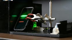 The portable smartphone-based Raman spectrometer system is capable of detecting and analyzing chemicals and other materials in the field.