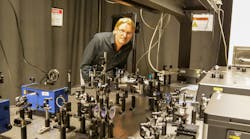 Andrea Al&ugrave; in the lab.