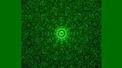 Vortex laser pattern from 12-fold rotationally symmetric quasicrystal structure.
