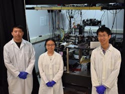 (L-R) UC Davis graduate students Shu Guo and Yunyang Li, and Prof. Weijian Yang.