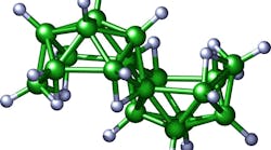 FIGURE 1. Anti-Octadecaborane isomer: blue = hydrogen, green = boron.