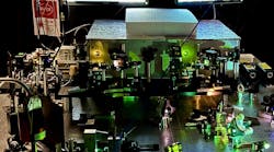 The team&rsquo;s dual-comb spectroscopy system produces precise and stable frequencies.