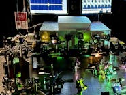 The team&rsquo;s dual-comb spectroscopy system produces precise and stable frequencies.