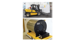 A 100 kW fiber laser has a 0.8 &times; 3.6 m footprint and is easily transportable (a); the laser system includes a 50-m-long remote-delivery optical fiber. The one power meter that can measure the 100 kW laser&rsquo;s beam is now a commercial product (b).