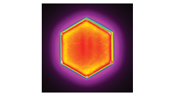 FIGURE 1. The output beam of a 200 W laser-diode array made by DALSA and used to enhance MRI imaging is hexagonal with a beam size of ~63 mm.